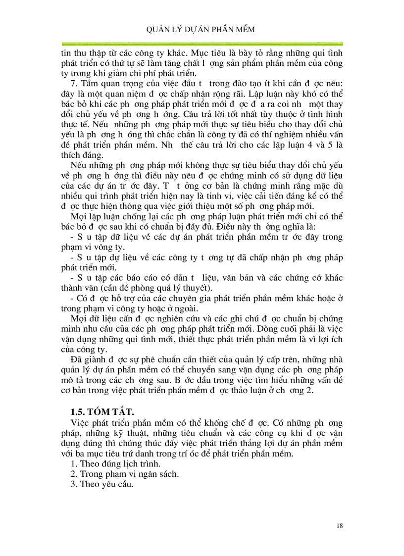 image for page Quản lí dự án phần mềm