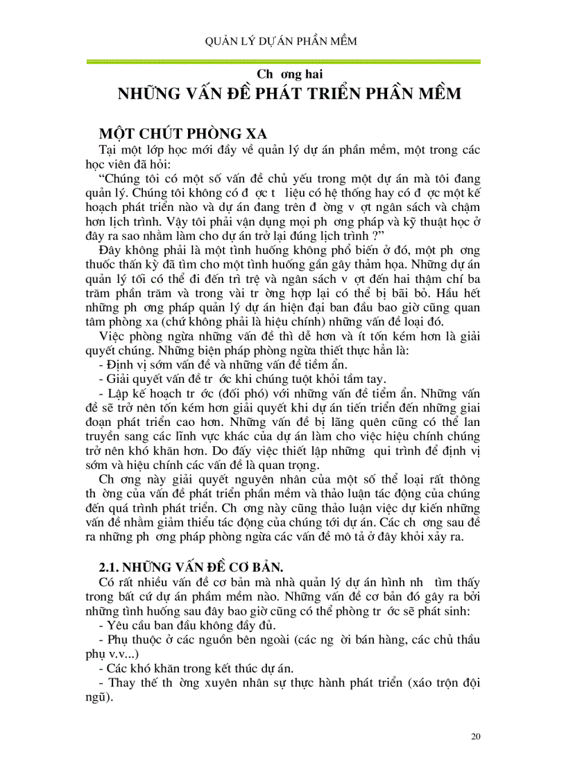 image for page Quản lí dự án phần mềm