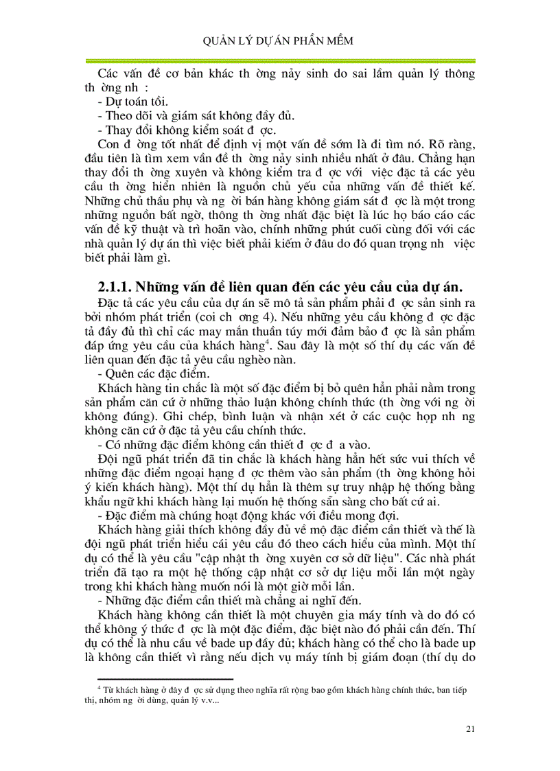 image for page Quản lí dự án phần mềm