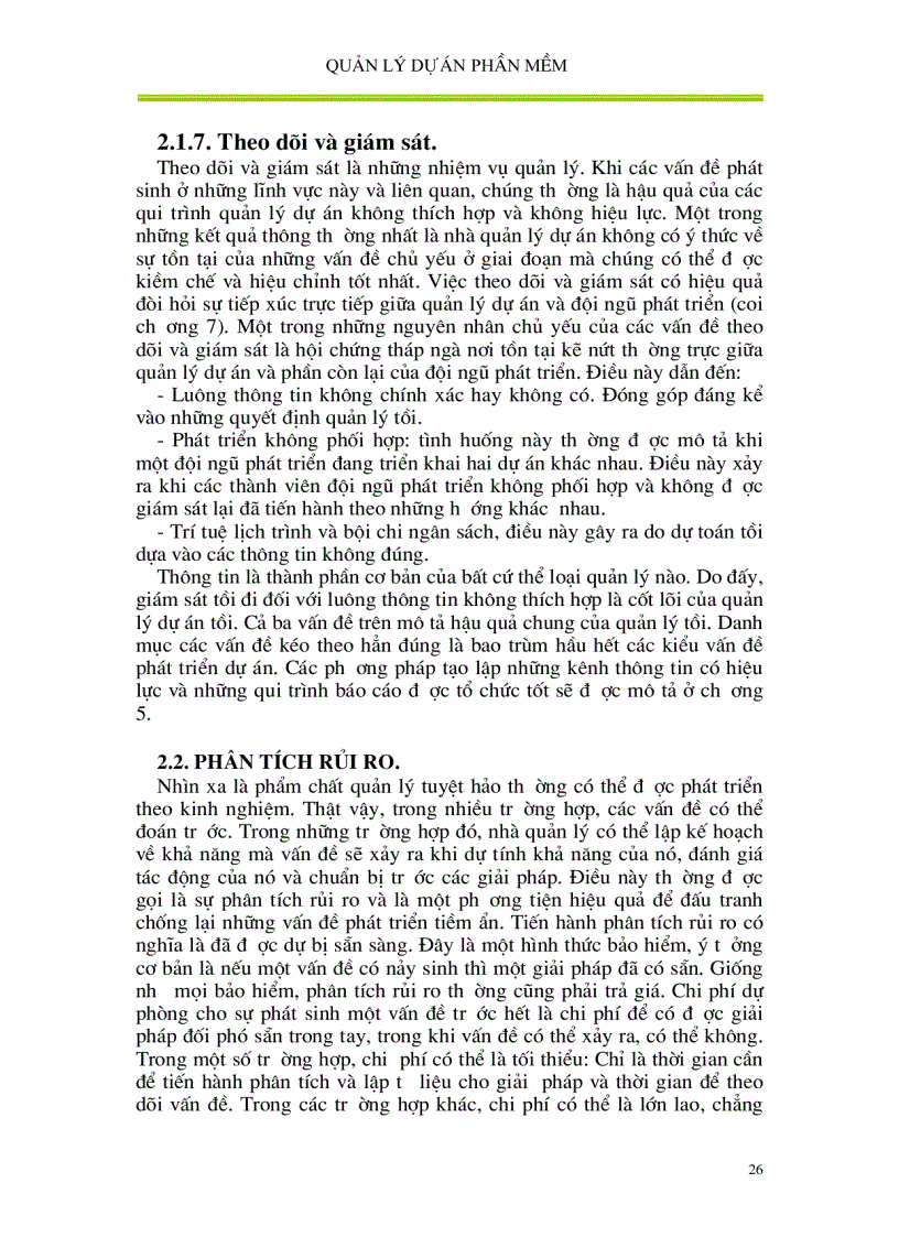 image for page Quản lí dự án phần mềm