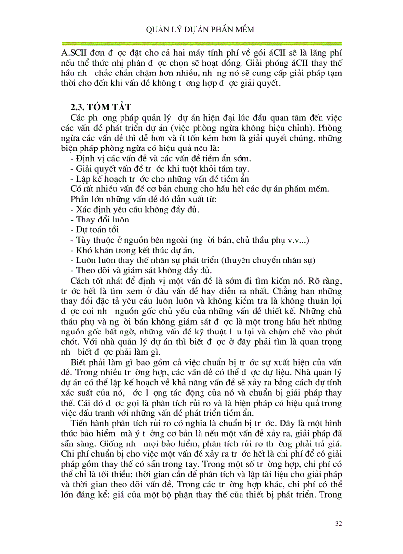 image for page Quản lí dự án phần mềm