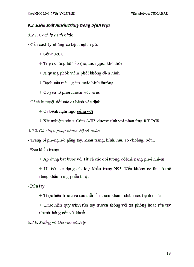 image for page Bài giảng Viêm phổi virus cúm a h5n1