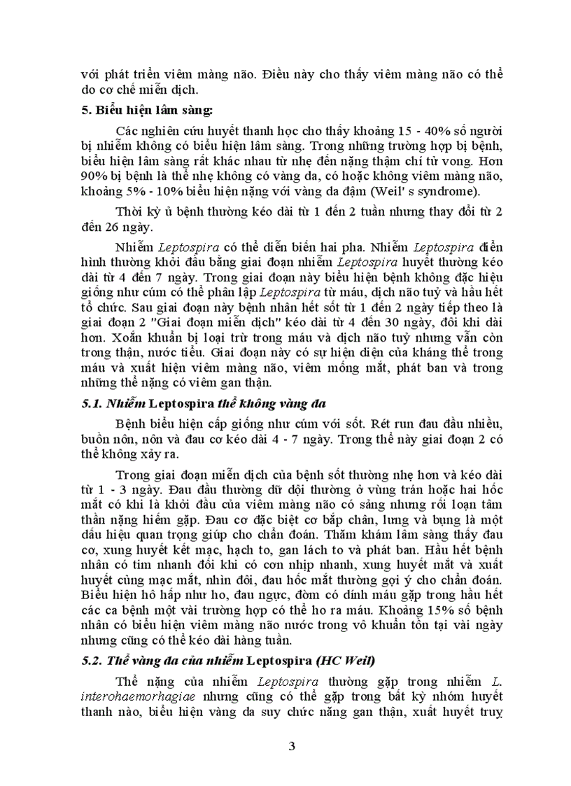 image for page Bài giảng Bệnh do leptospira