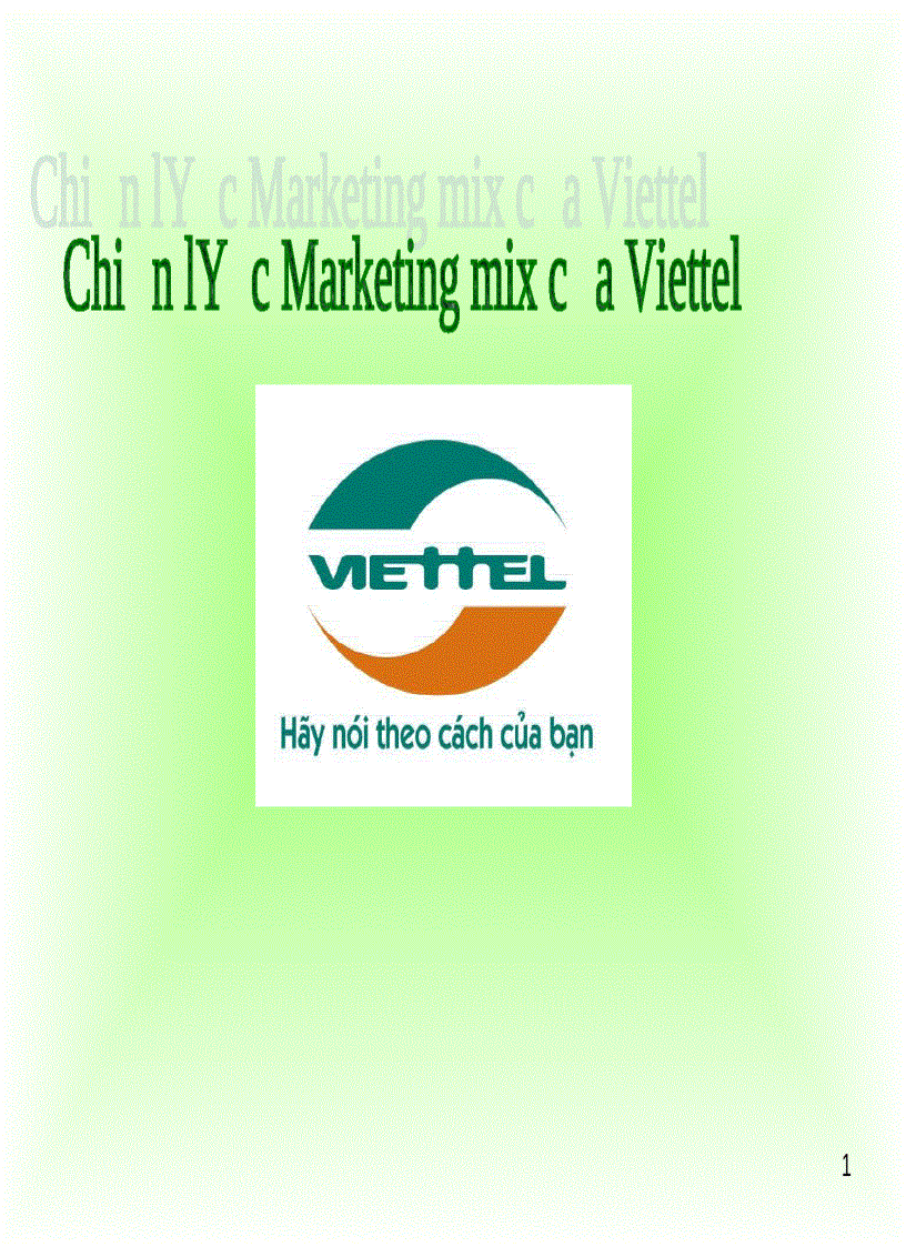 image for page Chiến lược marketing mix của Viettel