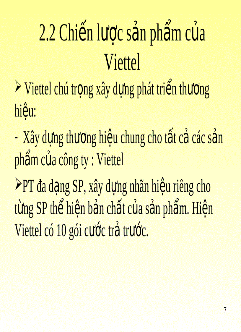 image for page Chiến lược marketing mix của Viettel