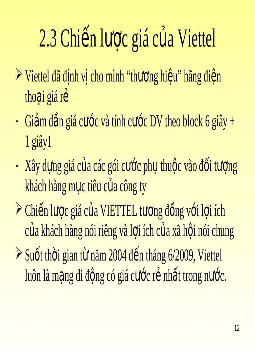 image for page Chiến lược marketing mix của Viettel