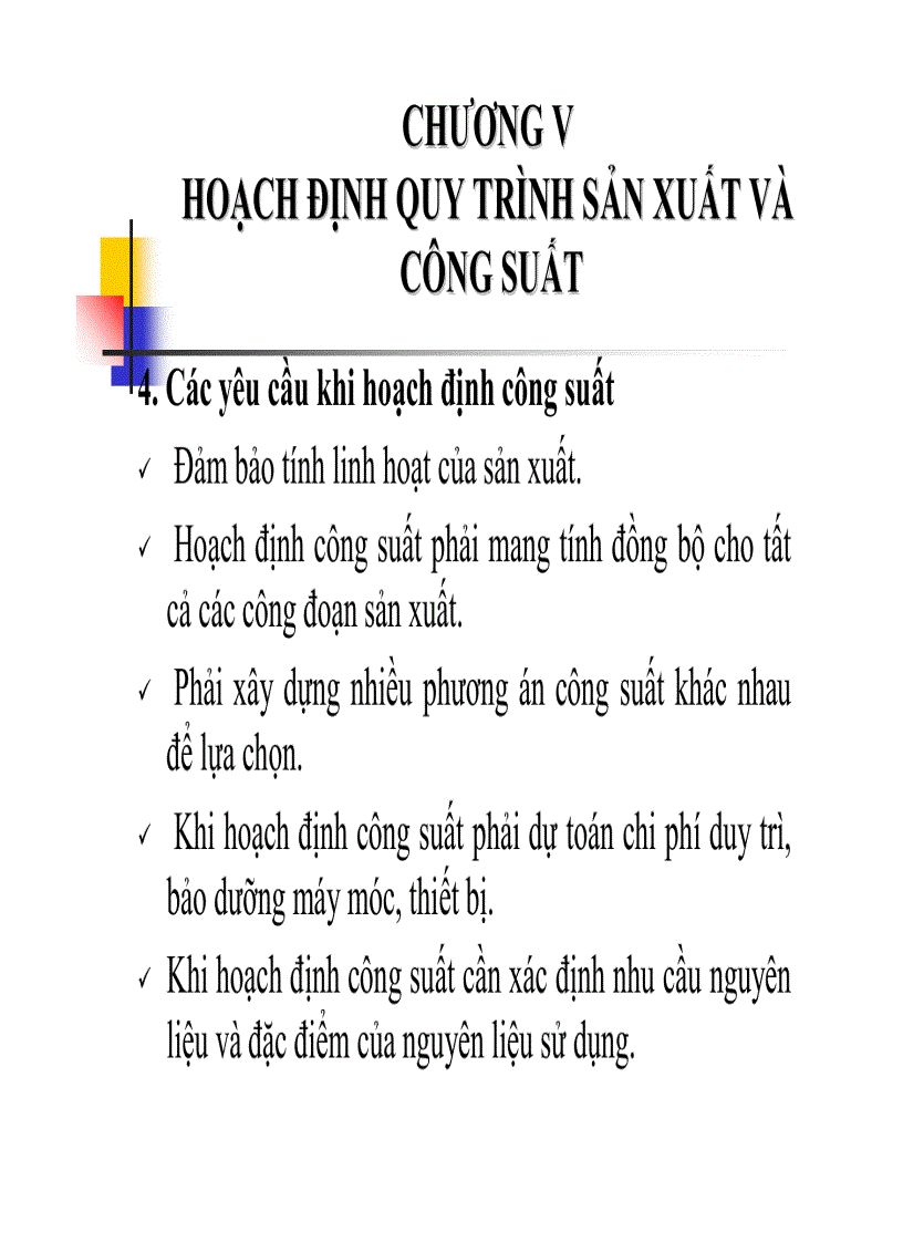 image for page Hoạch định quy trình sản xuất và công suất