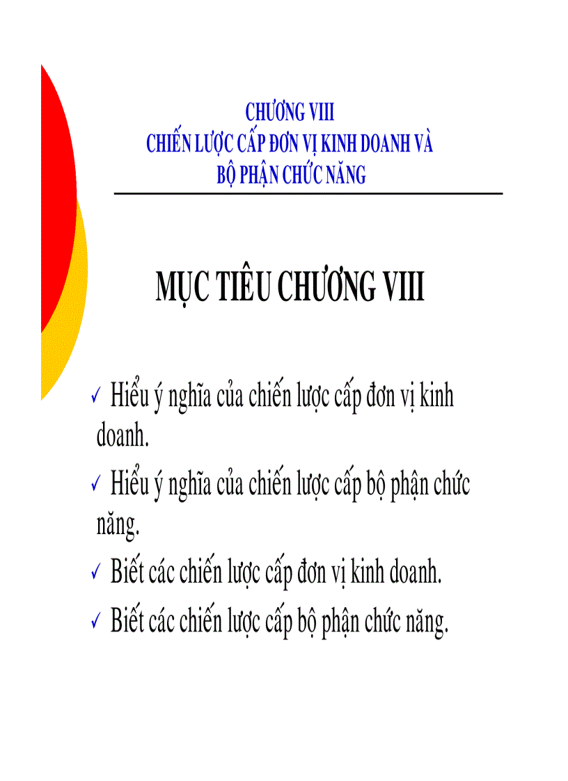 image for page Chiến lược cấp đơn vị kinh doanh và bộ phận chức năng