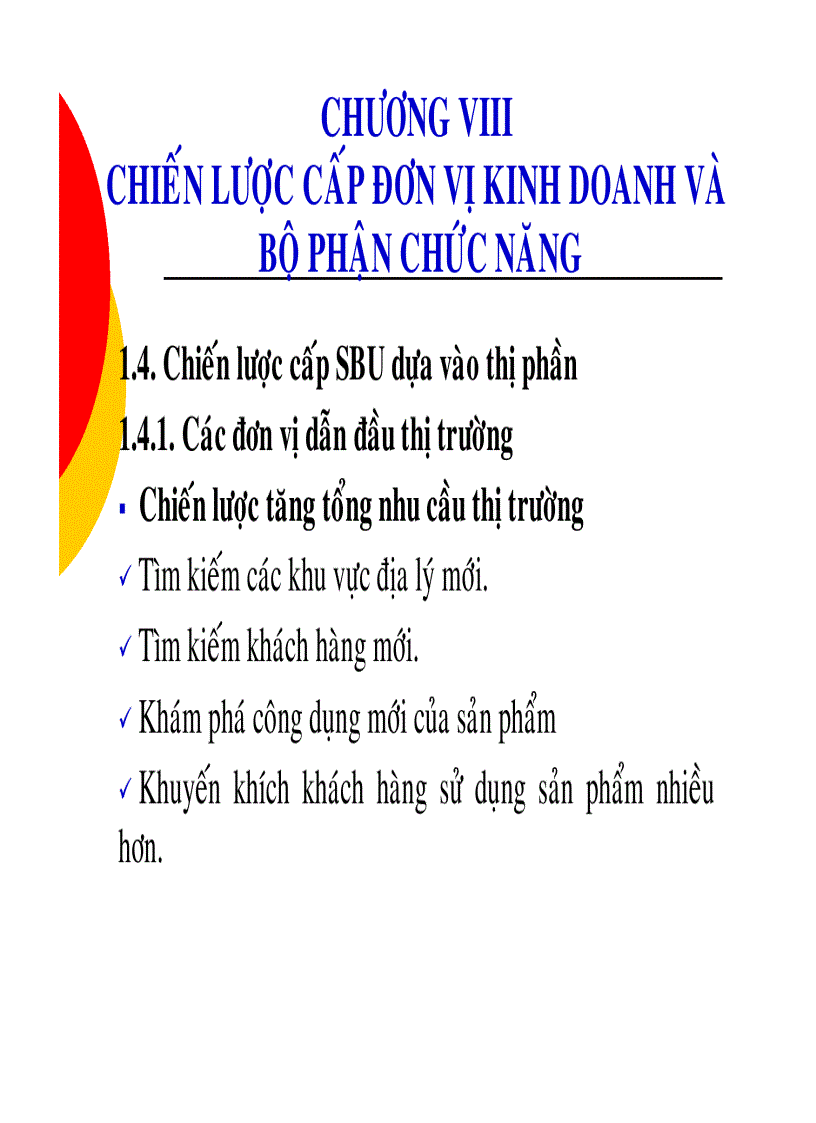 image for page Chiến lược cấp đơn vị kinh doanh và bộ phận chức năng