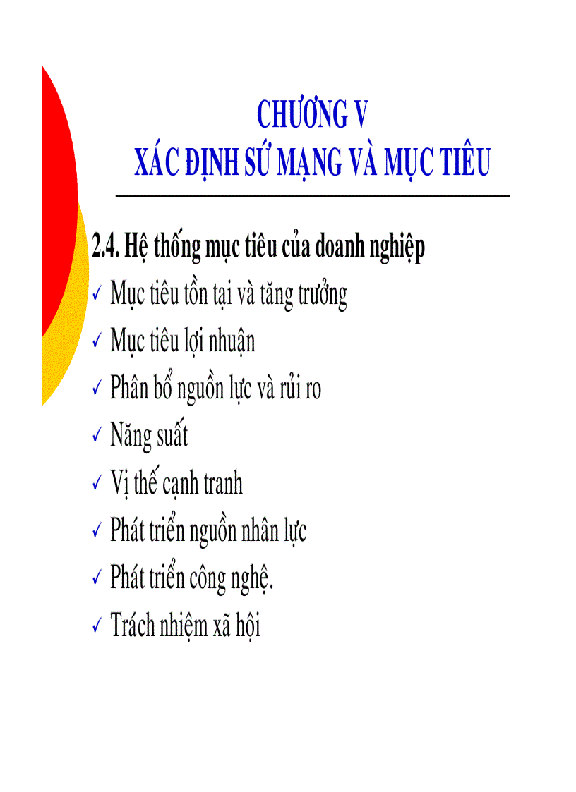 image for page Xác định sứ mạng và mục tiêu kinh doanh