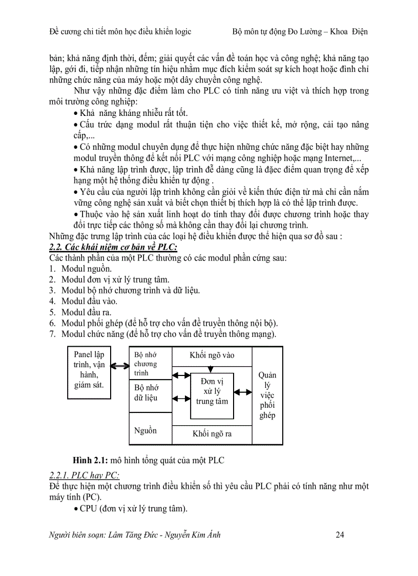 Chương 2 Bộ điều khiển lập trình plc