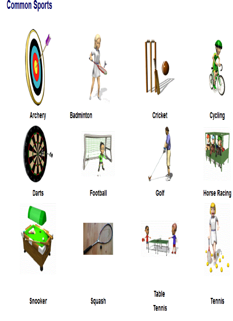 image for page Tiếng anh cho trẻ em Học tiếng anh chủ đề thể thao