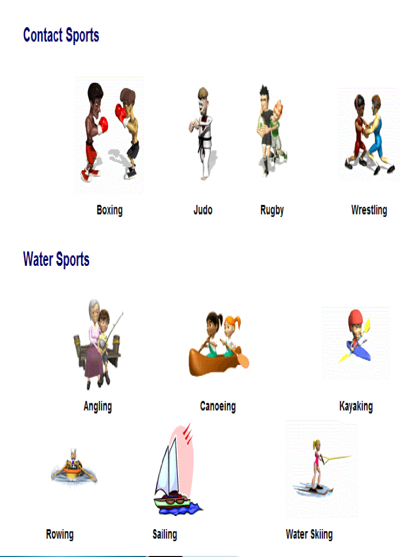 image for page Tiếng anh cho trẻ em Học tiếng anh chủ đề thể thao