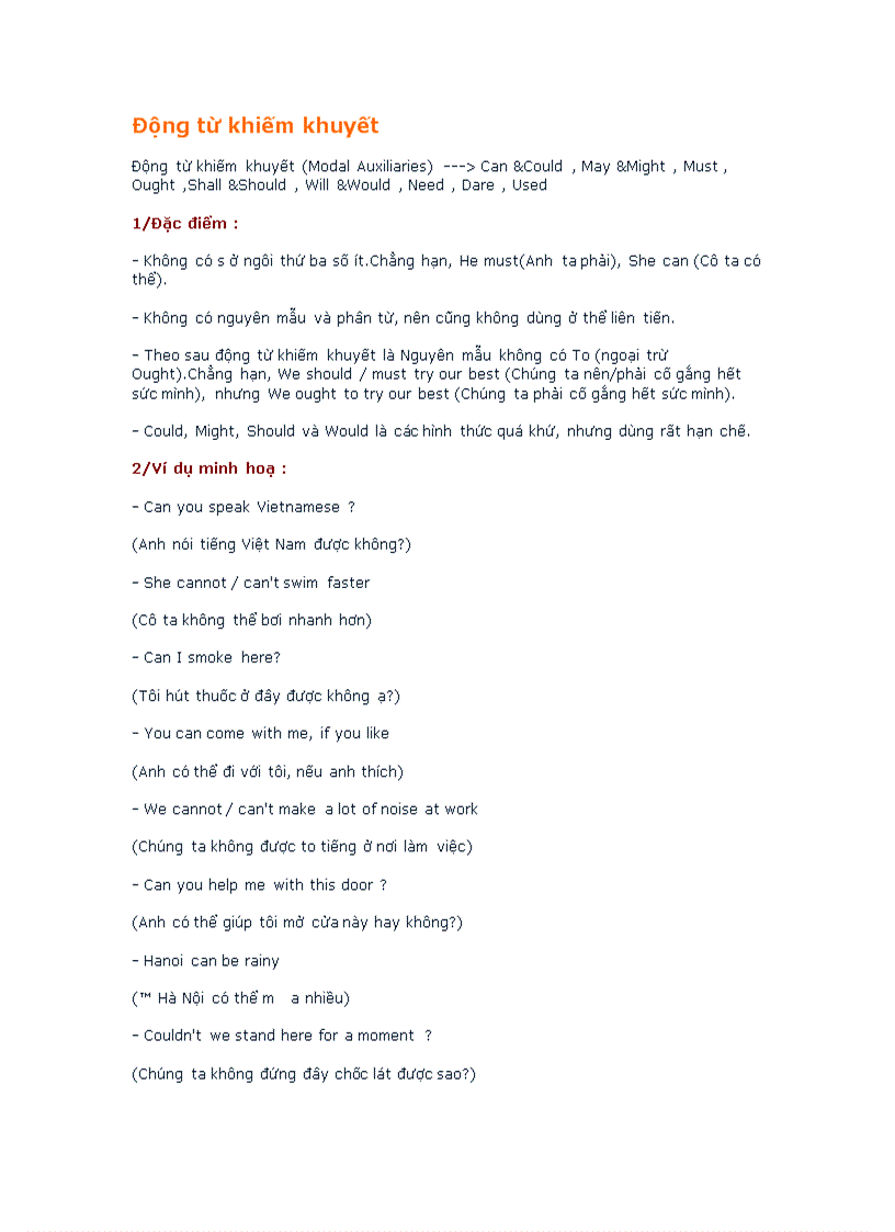 image for page Động từ khiếm khuyết