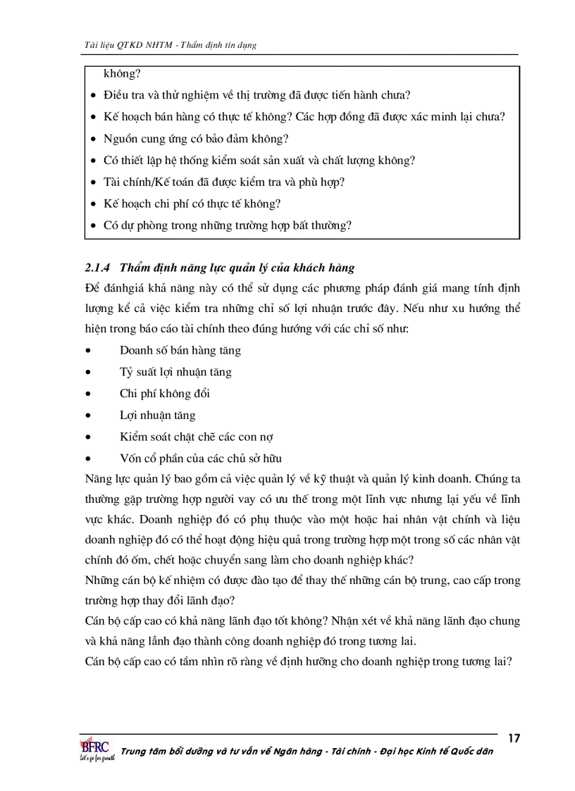 image for page QTKD ngân hàng thương mại Thẩm định tín dụng