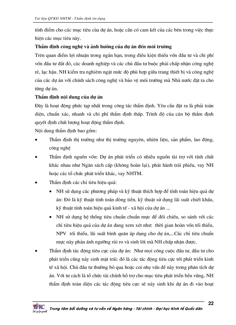 image for page QTKD ngân hàng thương mại Thẩm định tín dụng