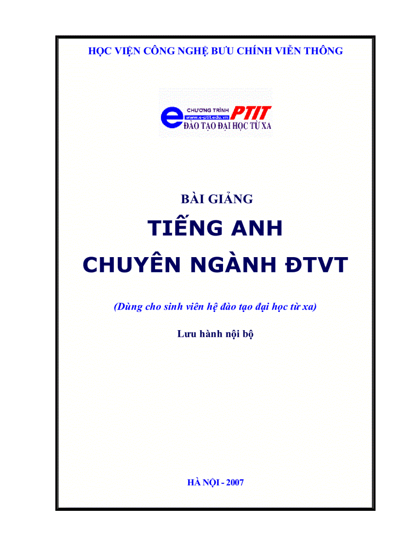 image for page Bài giảng tiếng anh chuyên ngành đtvt
