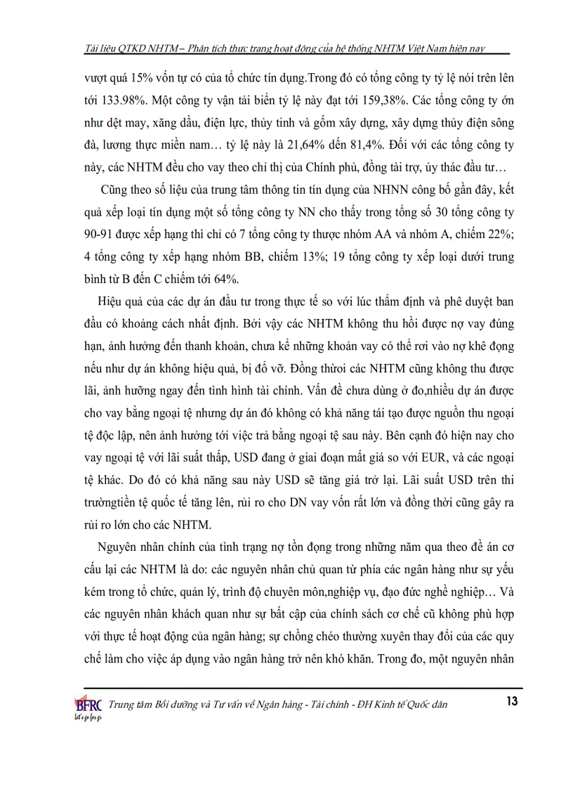 image for page Phân tích thực trạng hoạt động của hệ thống ngân hàng thương mại Việt Nam hiện nay