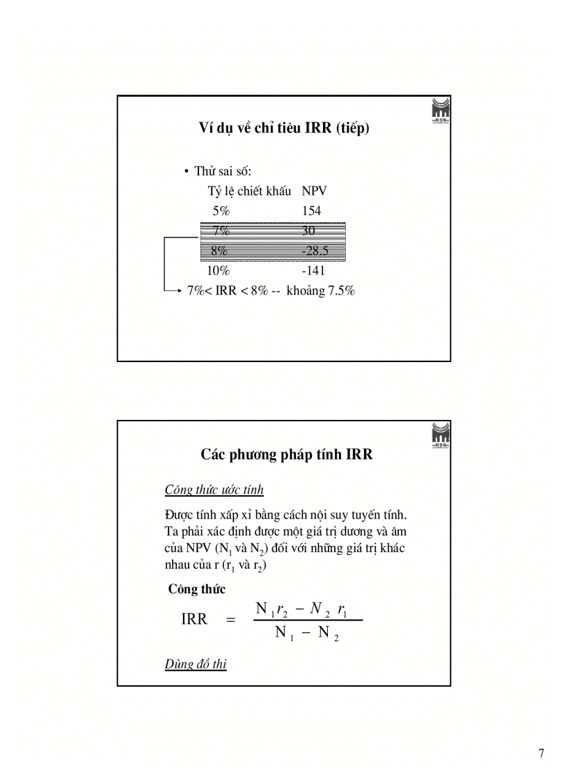 image for page Một số chỉ tiêu tài chính cơ bản trong lập phân tích và đánh giá dự án