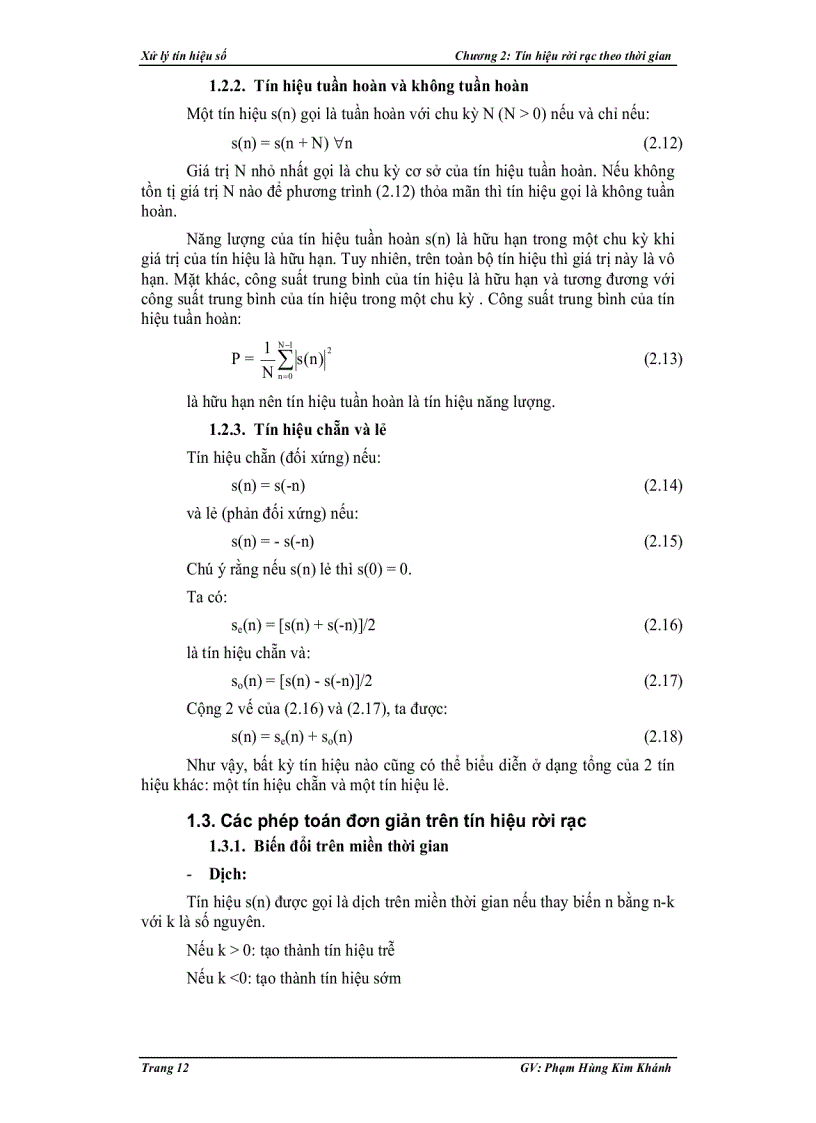 image for page Tín hiệu rời rạc theo thời gian