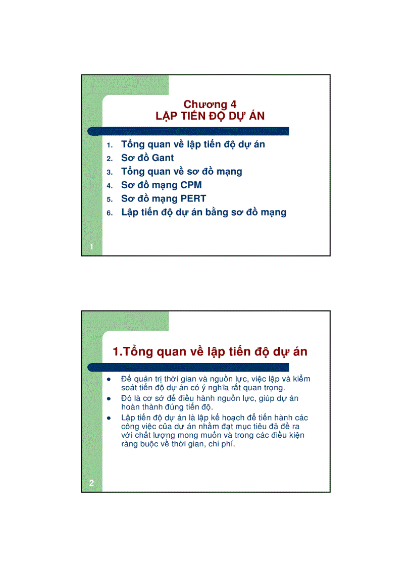 image for page Lập tiến độ dự án