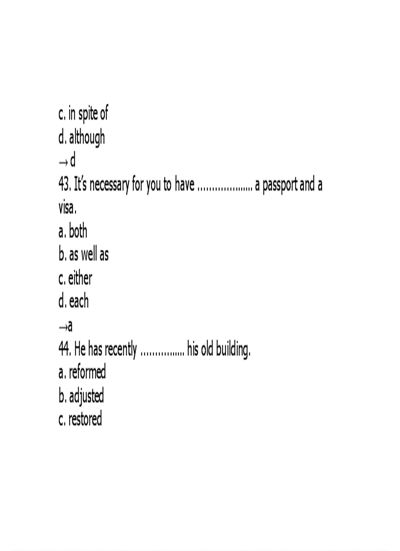 image for page 3500 Câu hỏi trắc nghiệm anh văn ABC