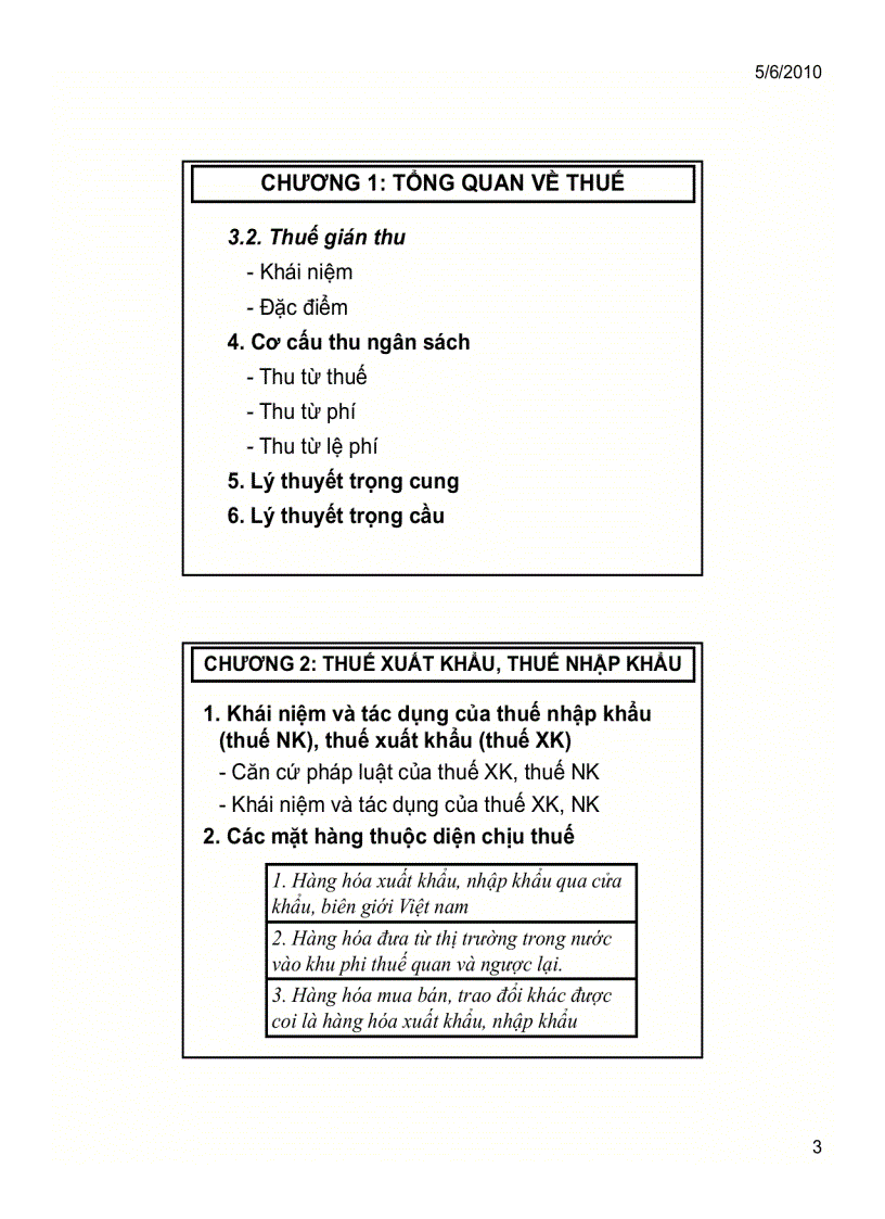 image for page Giới thiệu chương trình môn thuế