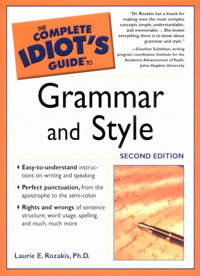 image for page Rozakis The Complete Idiot s Guide to Grammar Style 2e