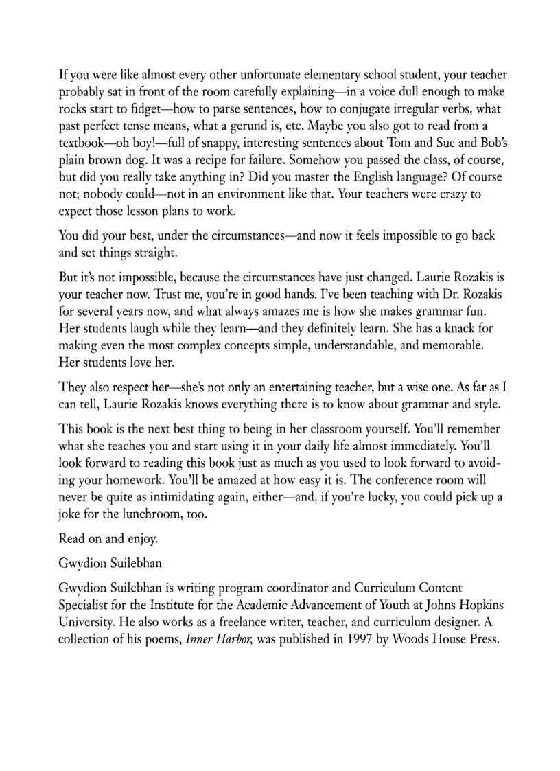 image for page Rozakis The Complete Idiot s Guide to Grammar Style 2e