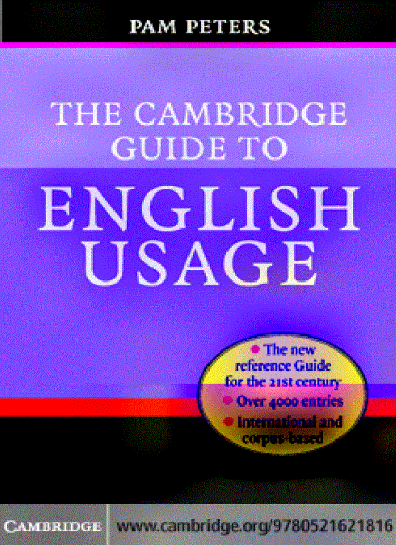 Peters The Cambridge Guide to English Usage