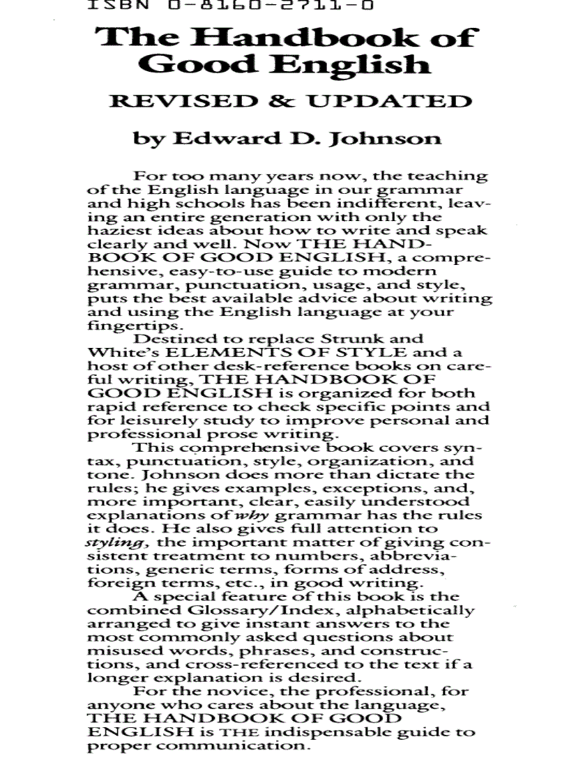 image for page Johnson Handbook of Good English