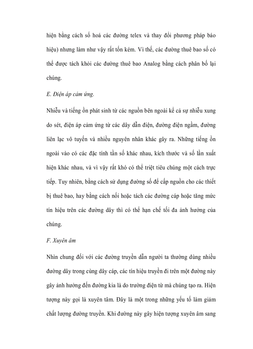 image for page Những hạn chế về việc số hoá tuyến dây