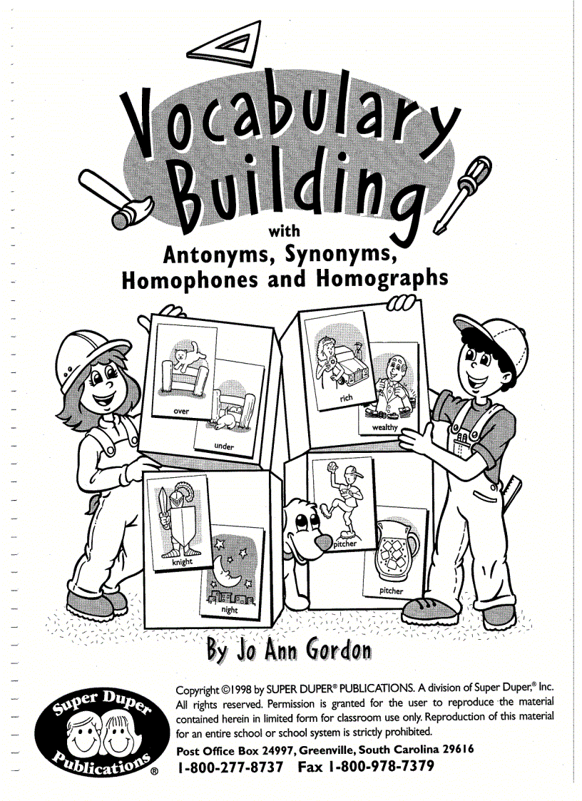 Gordon Super Duper Publications Vocabulary Builder