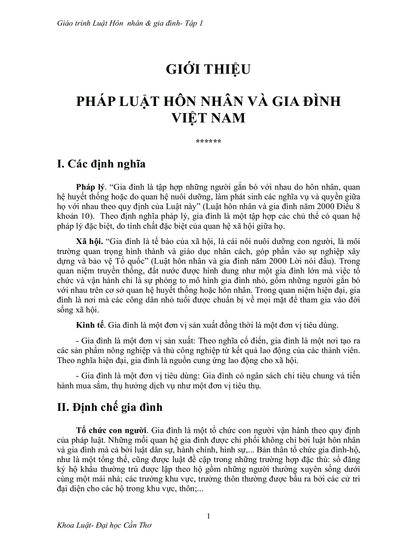 Giáo trình luật hôn nhân và gia đình