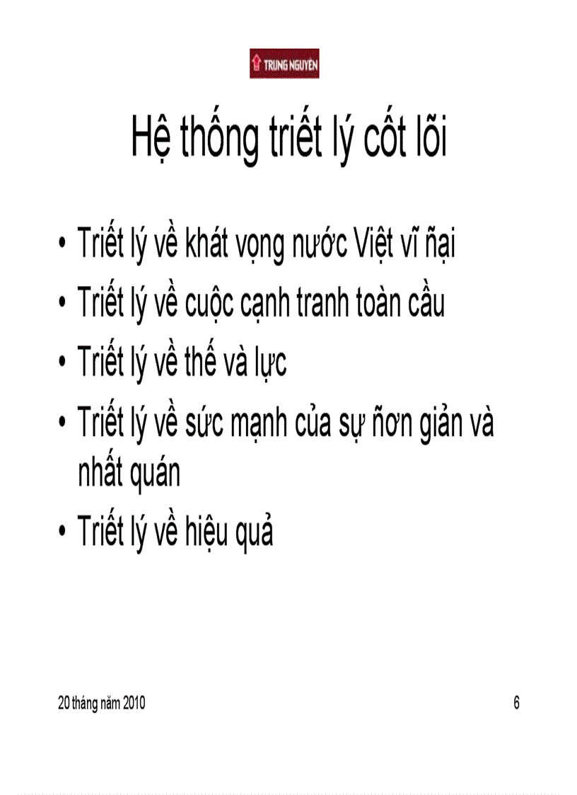 Hệ thống triết lý kinh doanh