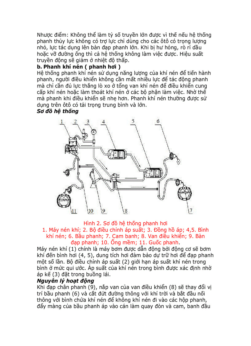 image for page Hệ thống phanh chân trên xe 8668