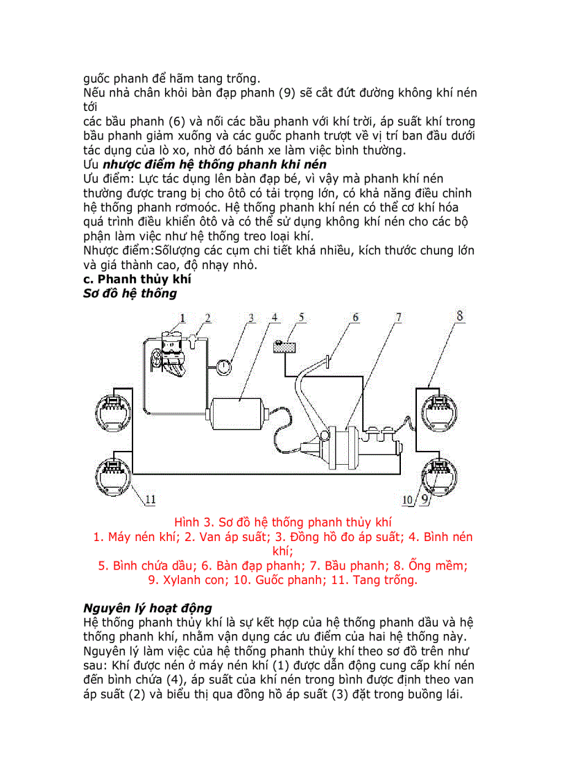 image for page Hệ thống phanh chân trên xe 8668