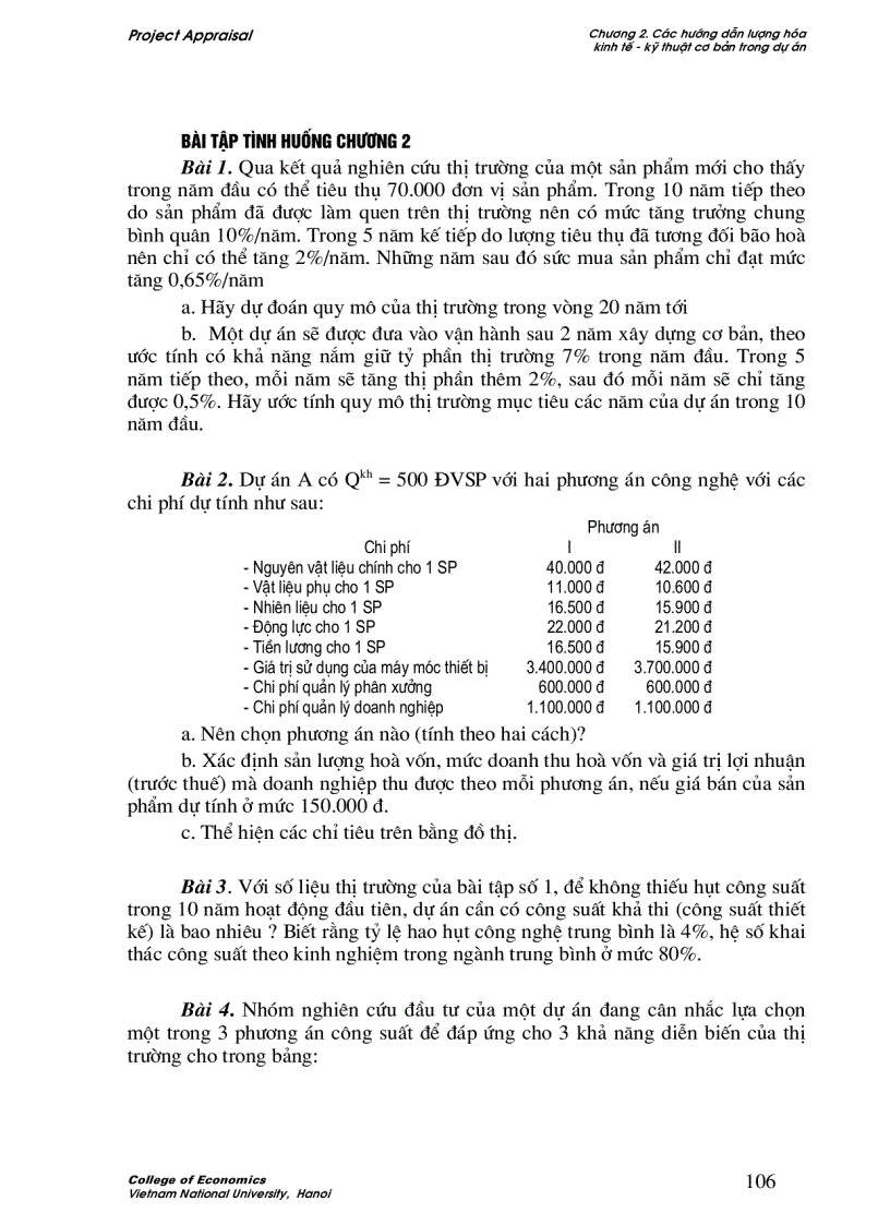 image for page Phân tích kinh tế và phân tích phân phối ước tính các giá kinh tế