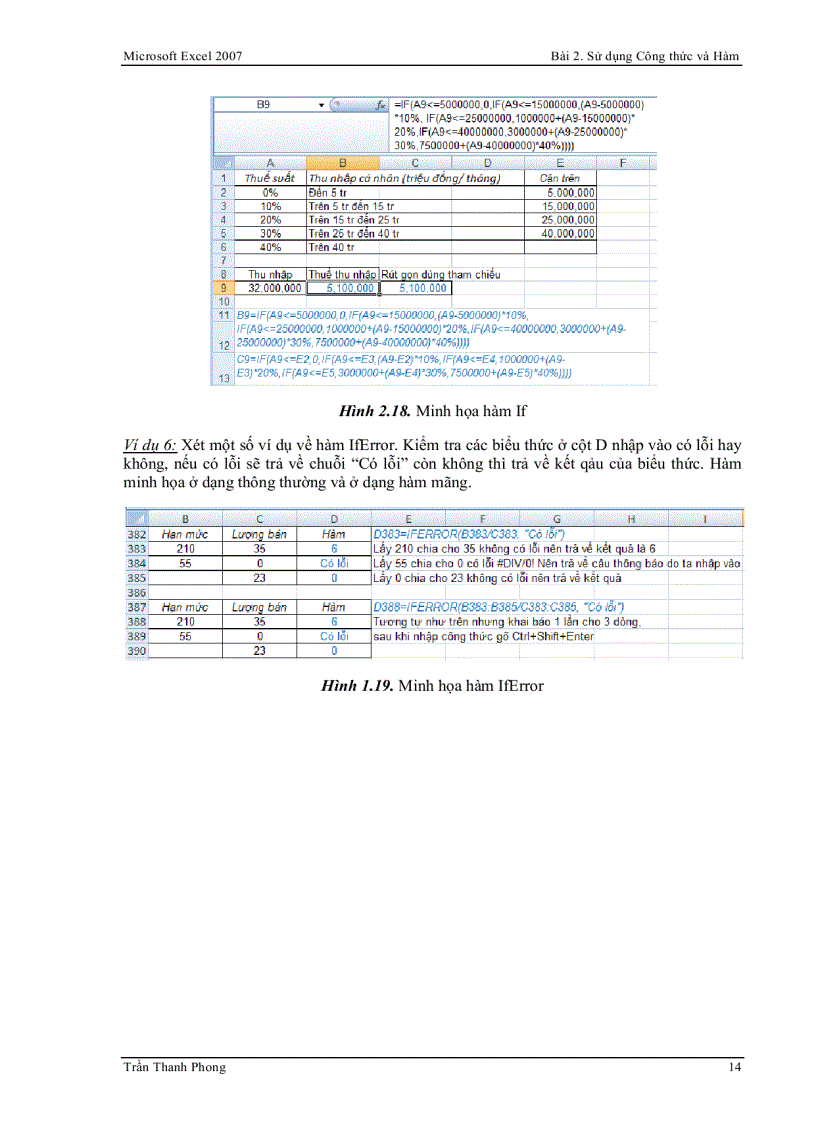 image for page Hàm luận lý excel