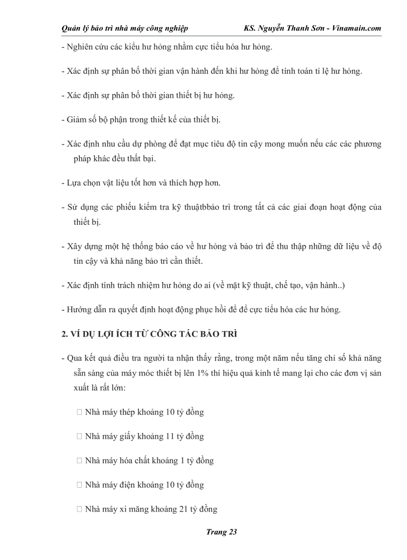 image for page Quản lý bảo trì nhà máy công nghiệp