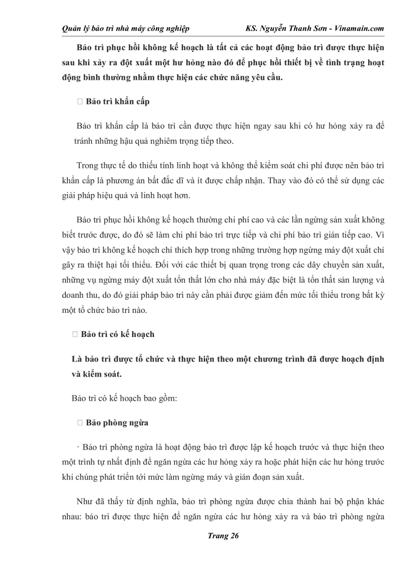 image for page Quản lý bảo trì nhà máy công nghiệp