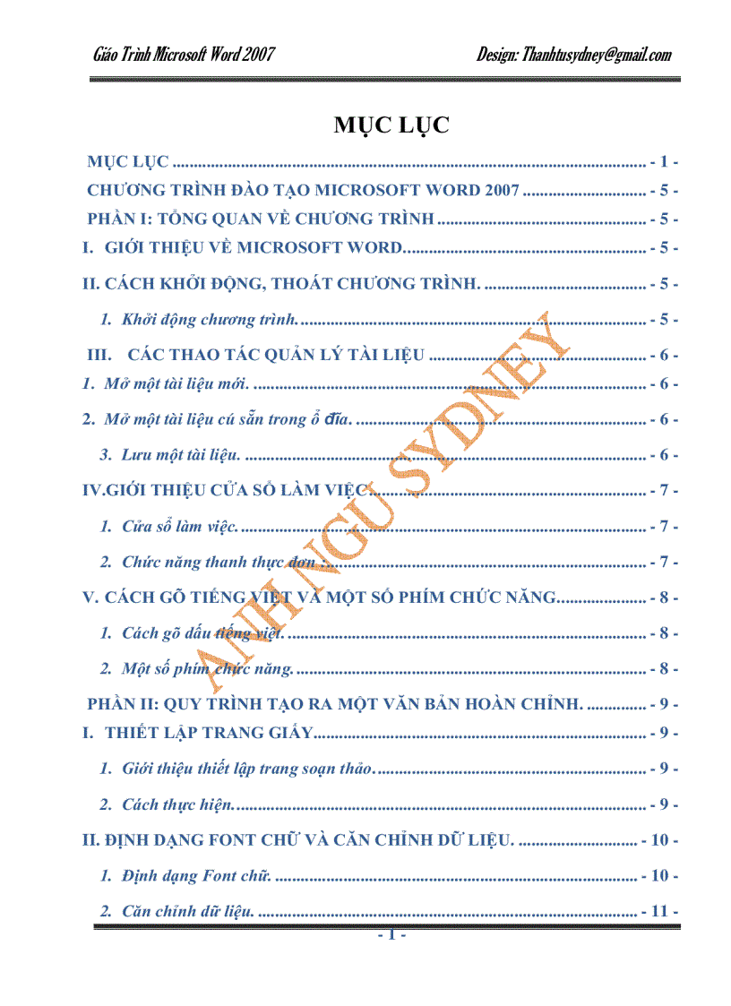 image for page Giáo trình Microsoft Word