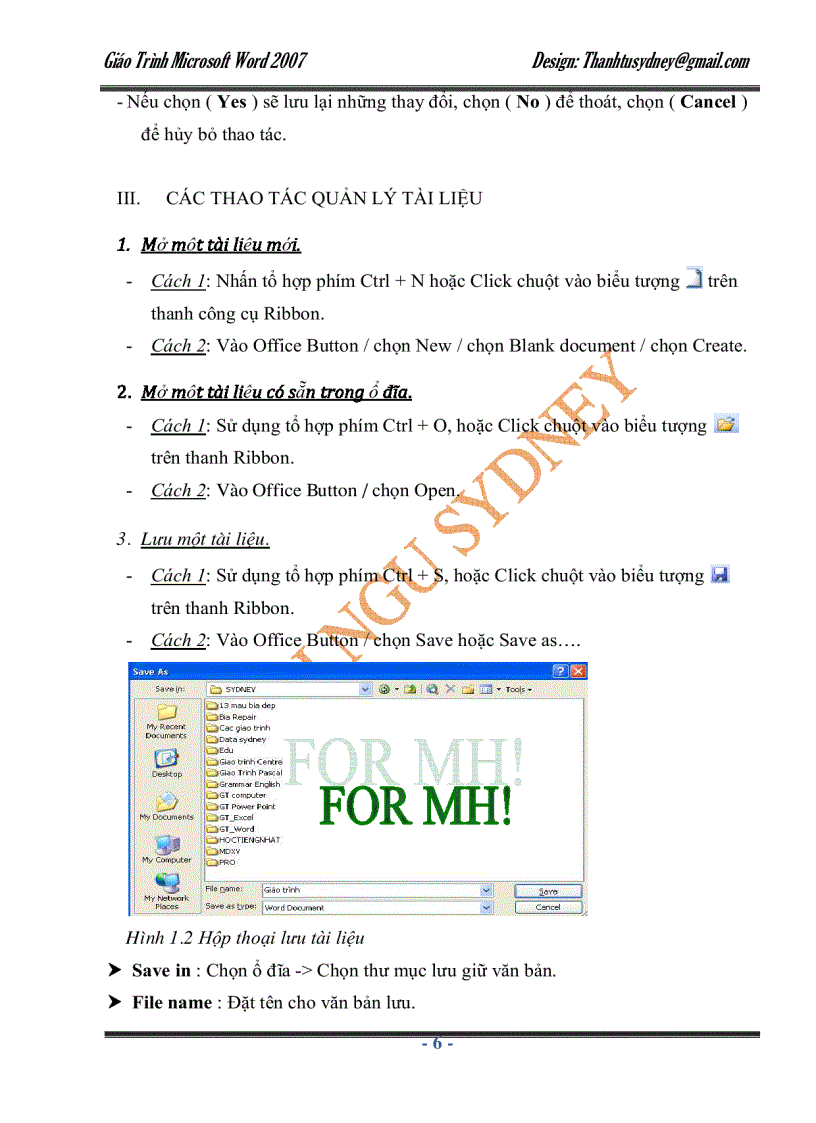 image for page Giáo trình Microsoft Word