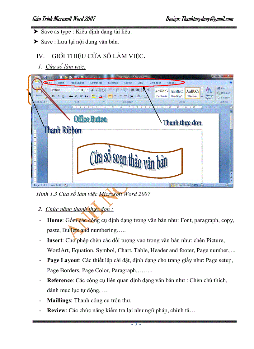image for page Giáo trình Microsoft Word