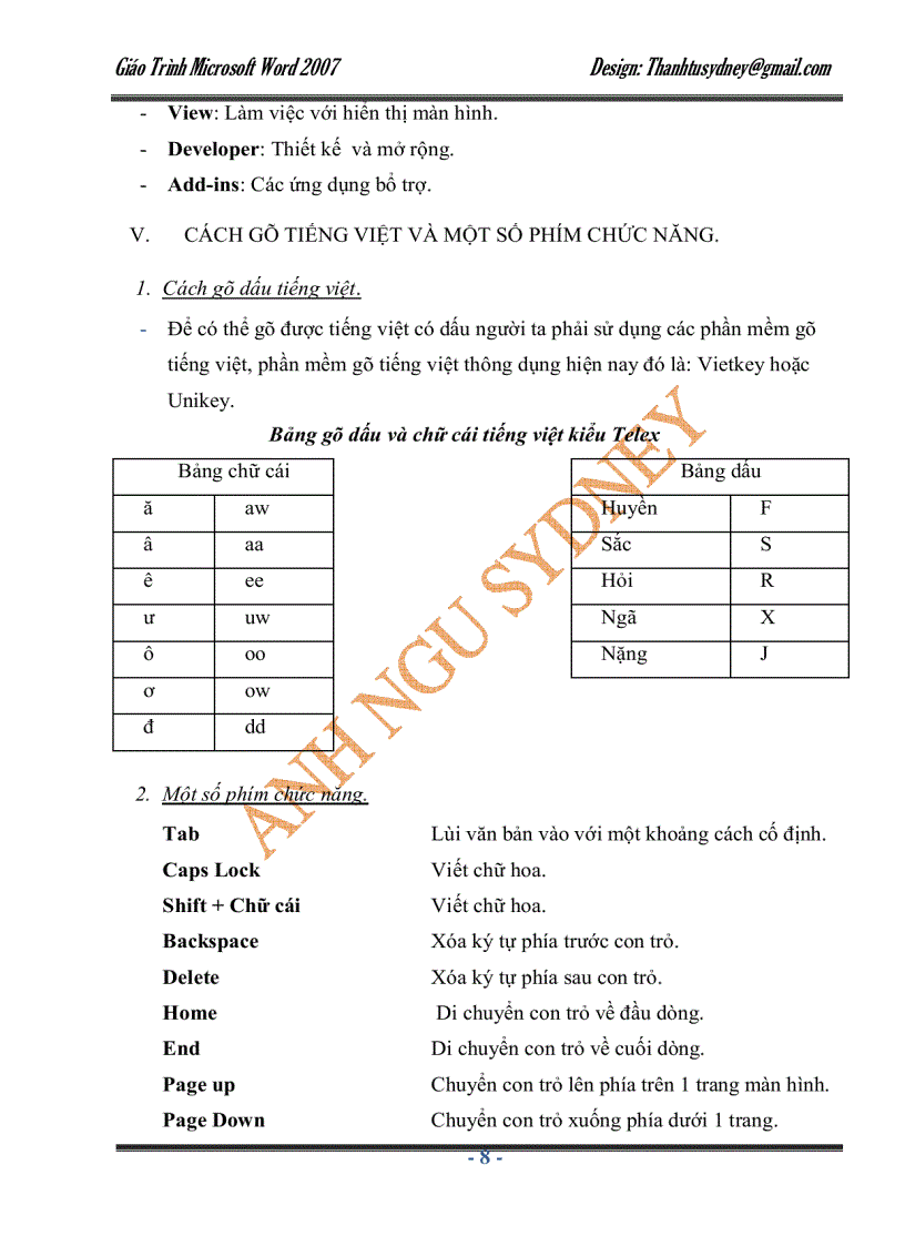 image for page Giáo trình Microsoft Word