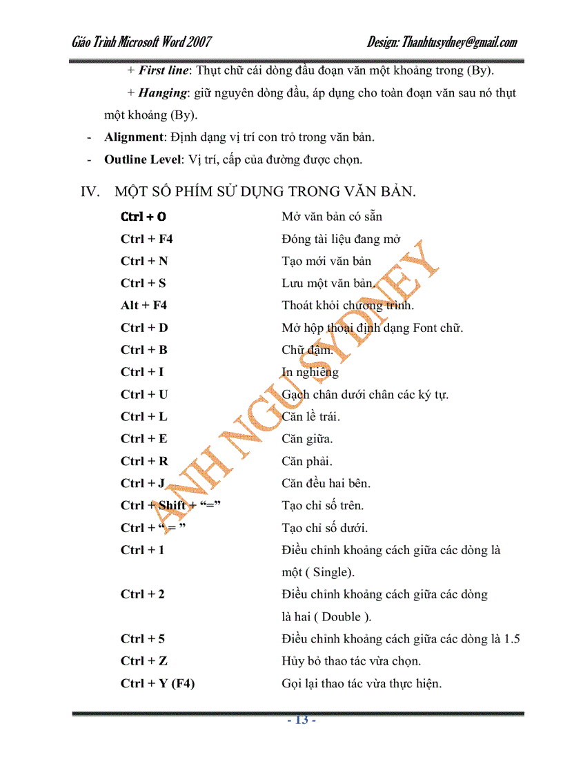 image for page Giáo trình Microsoft Word