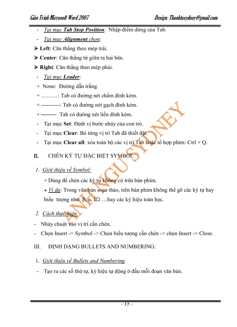 image for page Giáo trình Microsoft Word