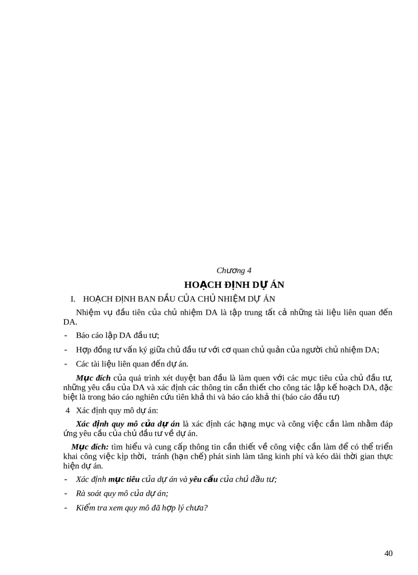 image for page Một số khái niệm tổng quát về quản lý dự án