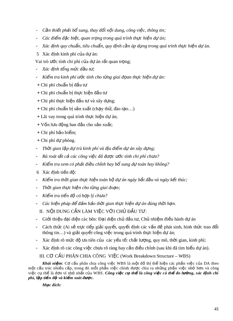 image for page Một số khái niệm tổng quát về quản lý dự án