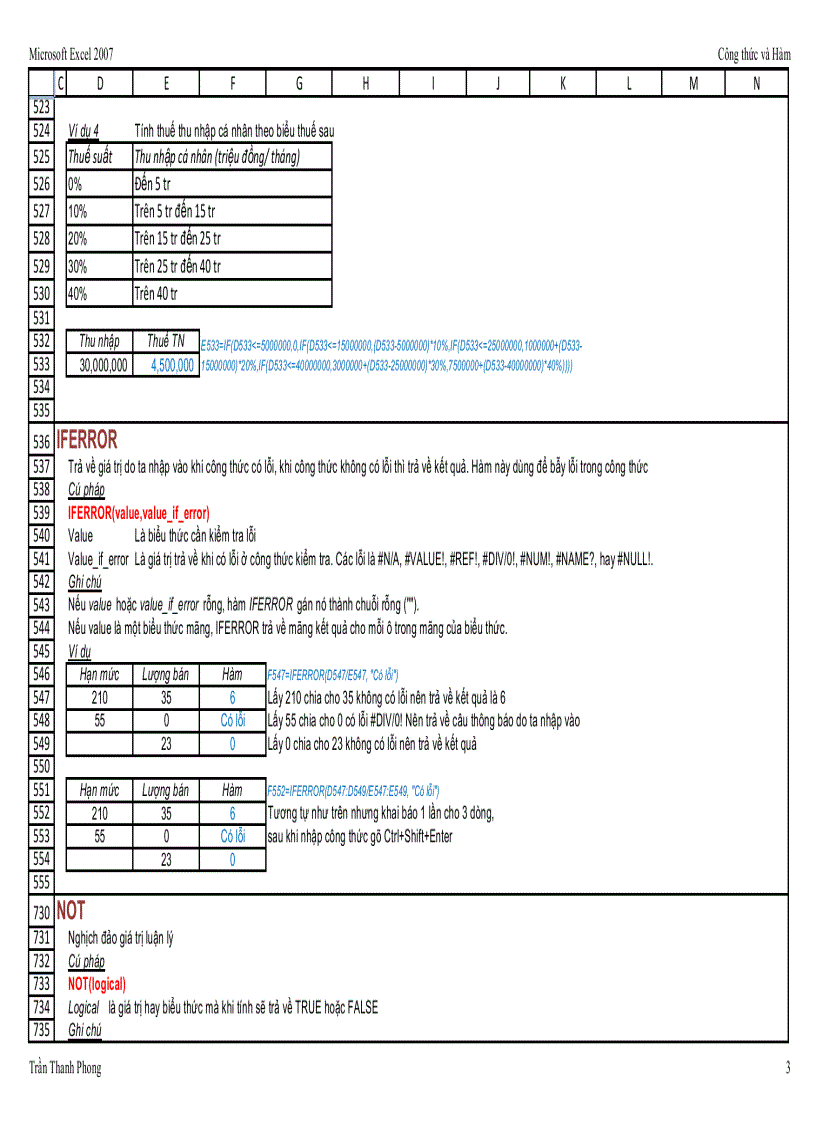 image for page Thư viện hàm trong excel